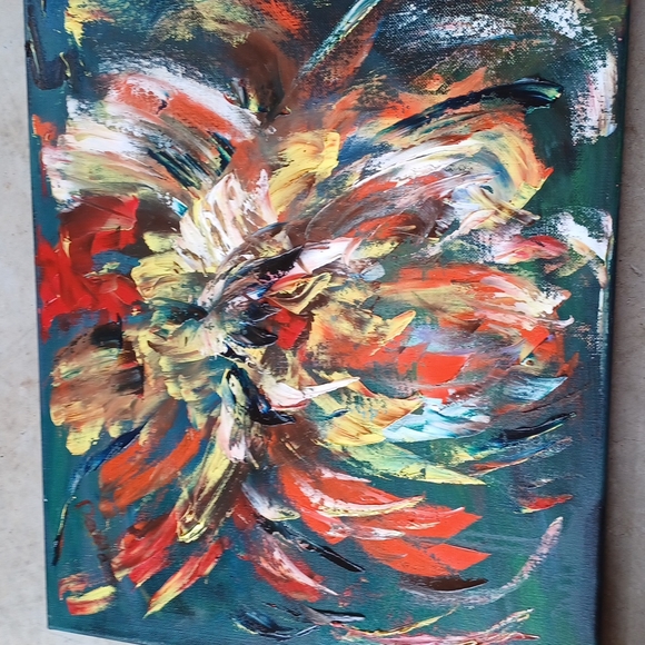 Original Collectable "Ambrosia Floral" impressionistic  oil painting 16"×20" - Picture 2 of 4